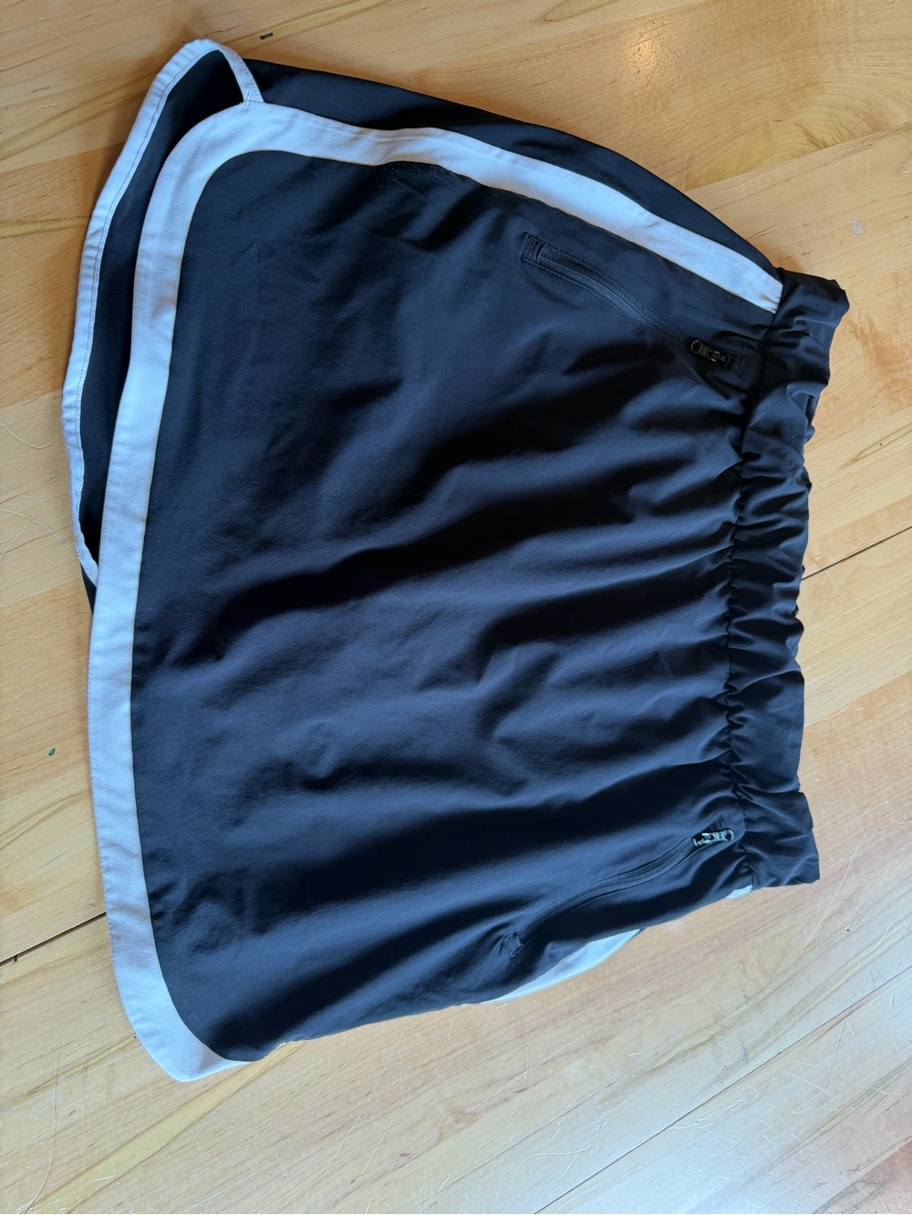 Talbots Black Skater Skirt with White Trim